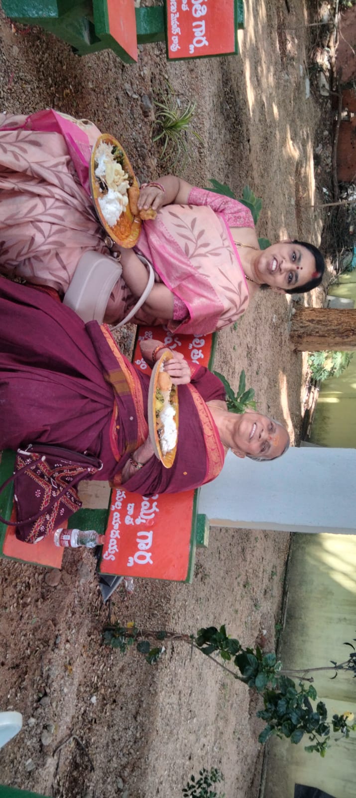 Enjoying in the Karteeka Vana Bhojanaalu.jpg